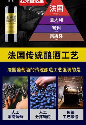 路易拉菲法國(guó)原瓶進(jìn)口紅酒6支整箱干紅葡萄酒送木箱禮盒750ml*6瓶